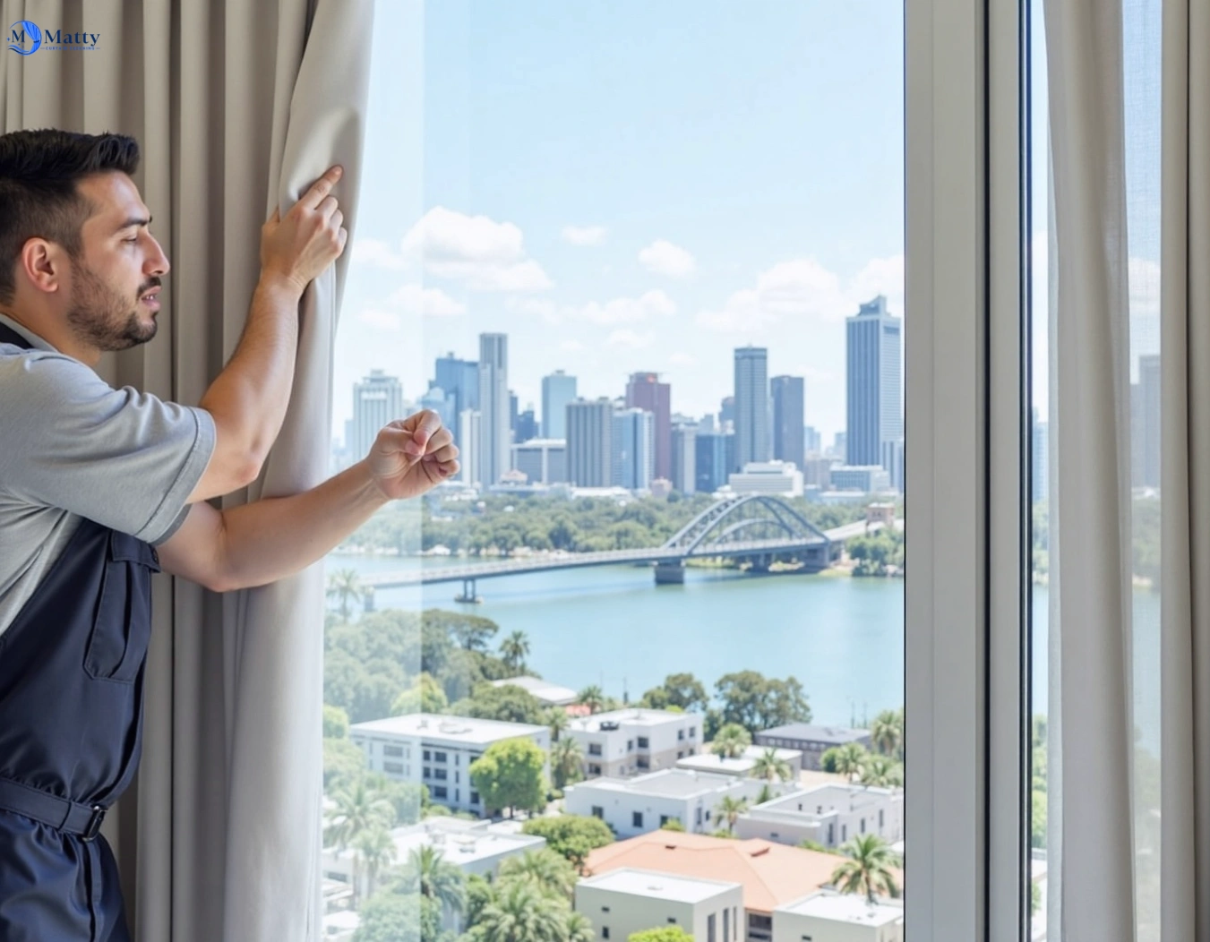 Professional curtain steam cleaning service port-botany-nsw QLD by Matty Curtain Cleaning
